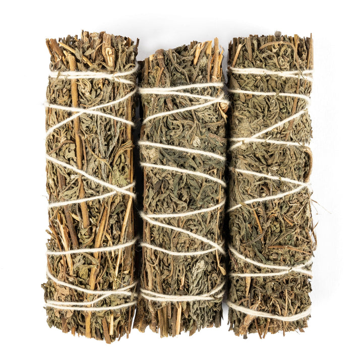 Incense bundle set: white sage, mugwort &amp; lavender, 3 pieces