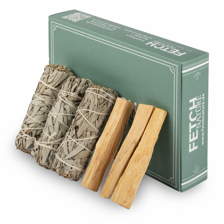 Cleansing Set: 3 White Sage Bundles &amp; 3 Palo Santo Woods