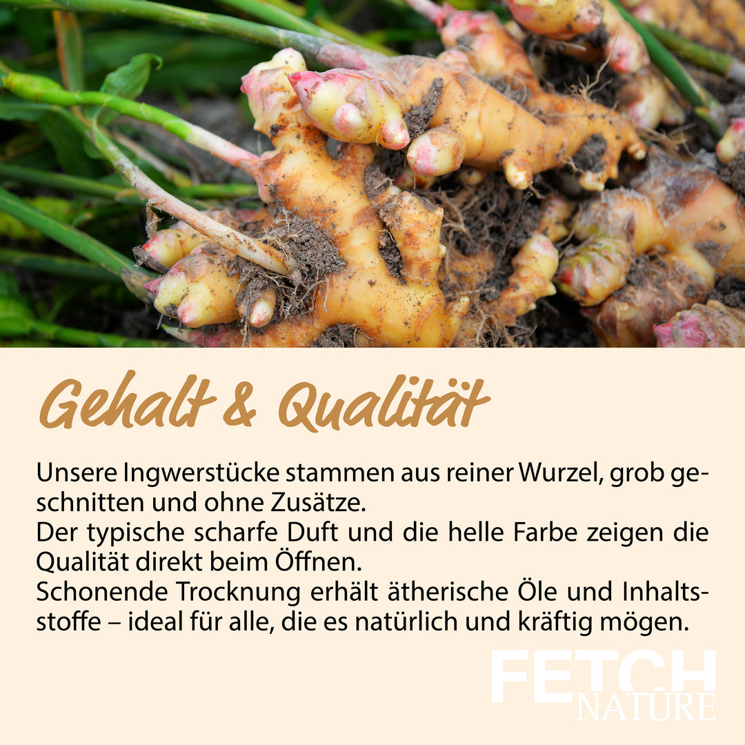 Ingwer geschnitten